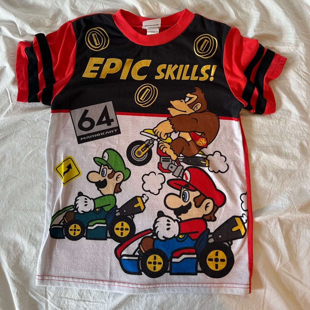 Mario Cart kids tee “Epic Skills”